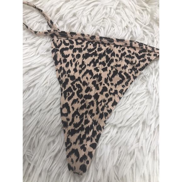 Rare Victoria's Secret Thong v-String Soft Cotton Panties CHEETAH Print Sm - Picture 2 of 5
